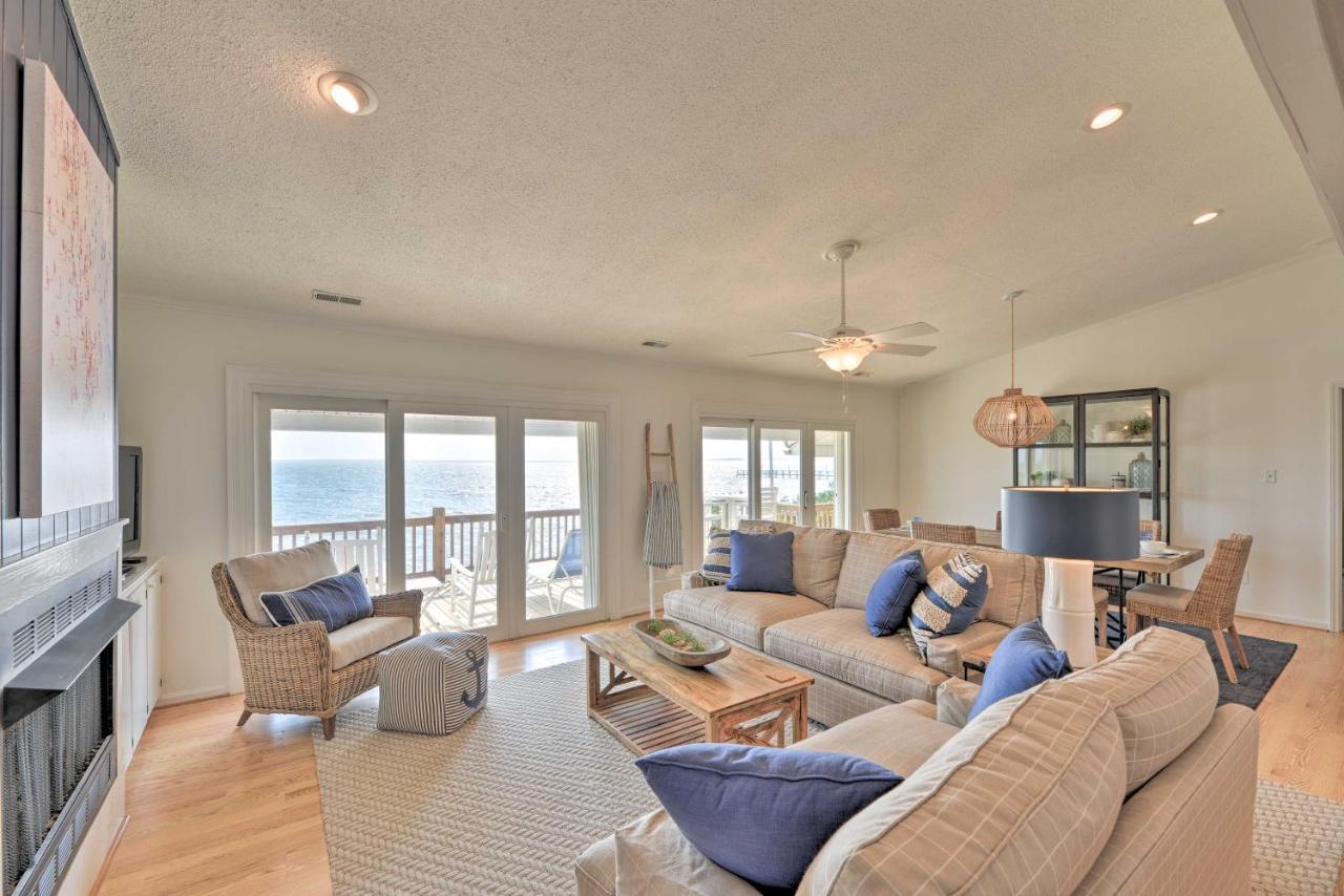 Waterfront Harkers Island Home Sunset View And Dock Extérieur photo