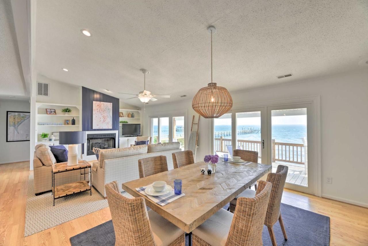 Waterfront Harkers Island Home Sunset View And Dock Extérieur photo